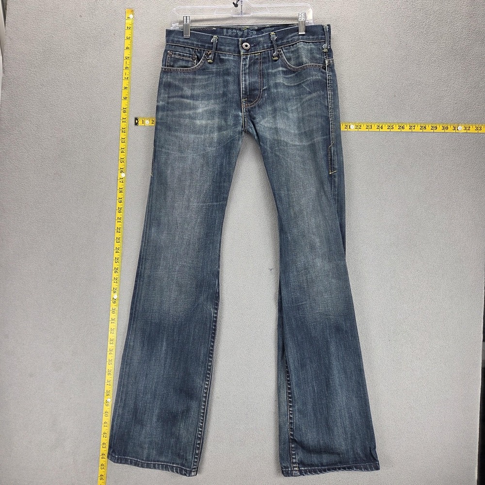 Vintage Levis Blue Star Jeans Womens Blue Zip Fly Engineered Fits 30x34